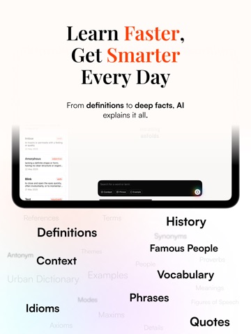 Facts & Vocab Builder -Defy AI iPad screenshot