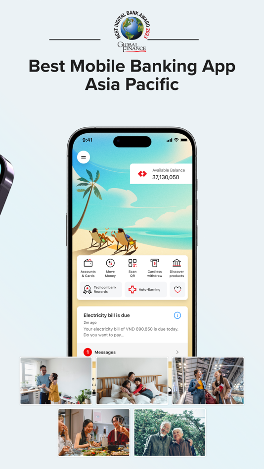 #2. Techcombank Mobile (iOS) 由: VIETNAM TECHNOLOGICAL AND COMMERCIAL JOINT STOCK BANK