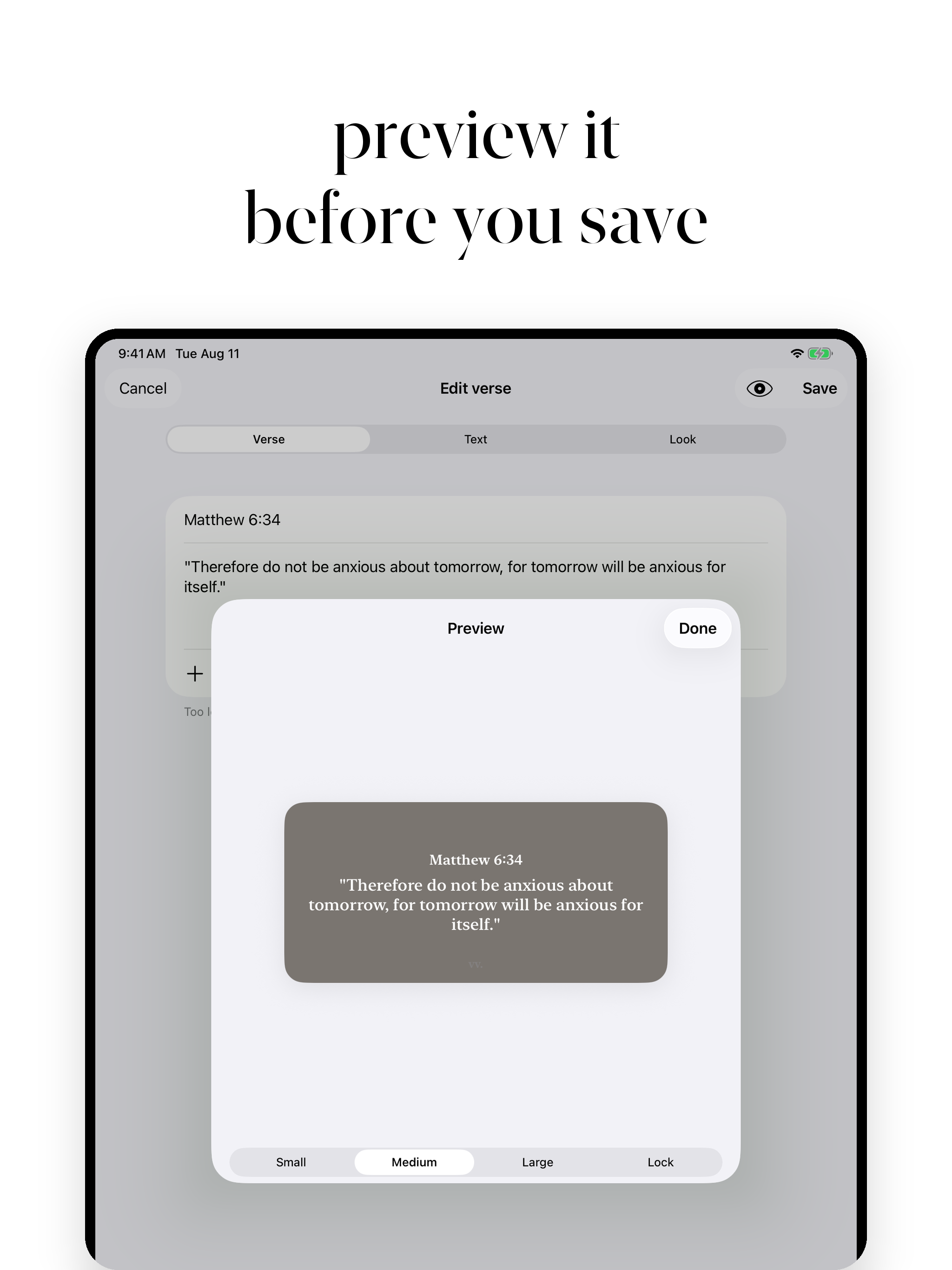 verses: custom bible widgets screenshot 10