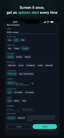 Options Sentiment Screener Screenshot 6 of 7