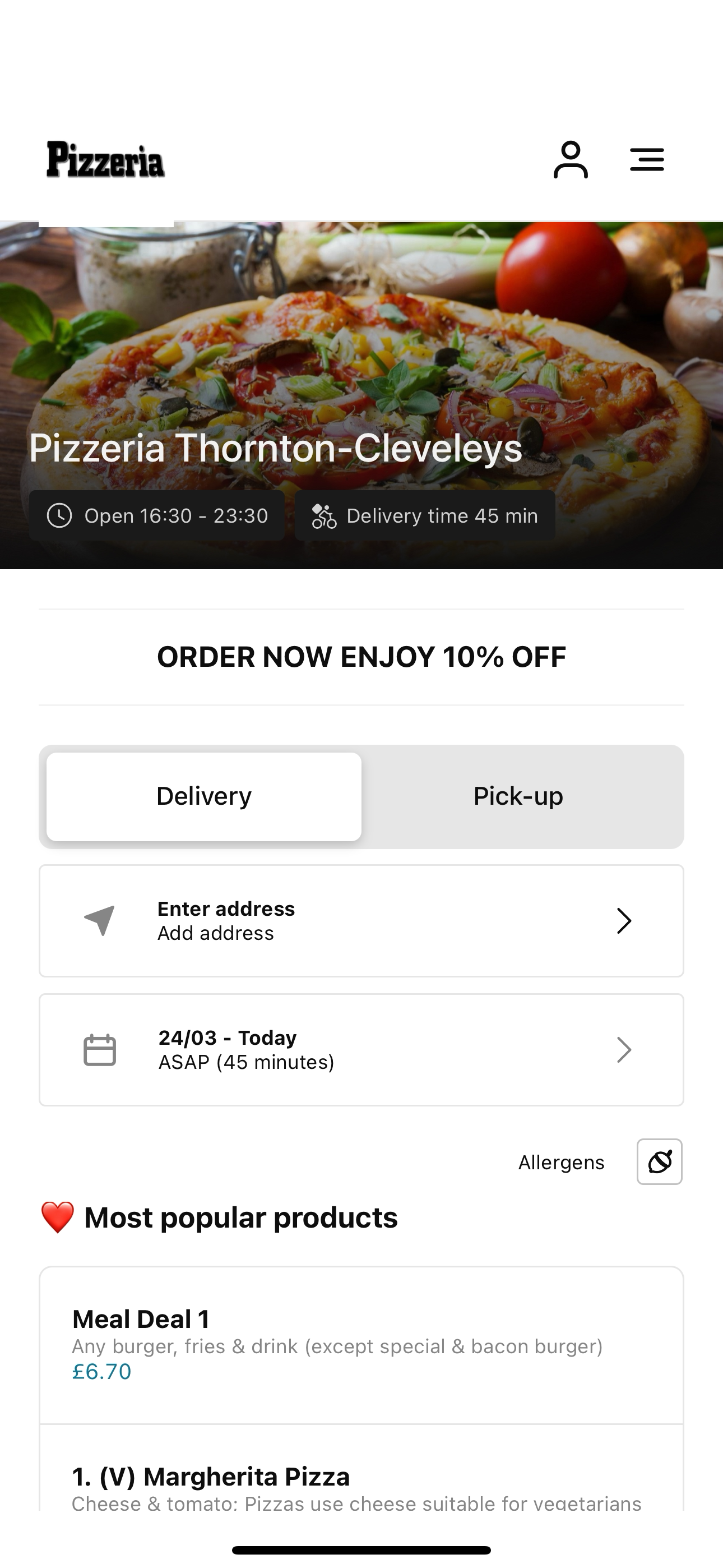 Pizzeria Thornton-Cleveleys UK screenshot 3