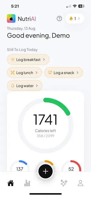 NutriAI - AI Calorie Coach screenshot 1