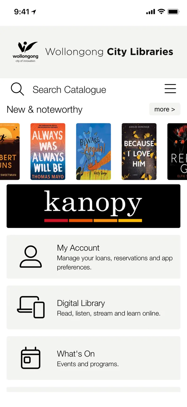 Screenshot #1 pour Wollongong City Libraries