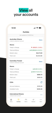 CommSec iPhone screenshot 9