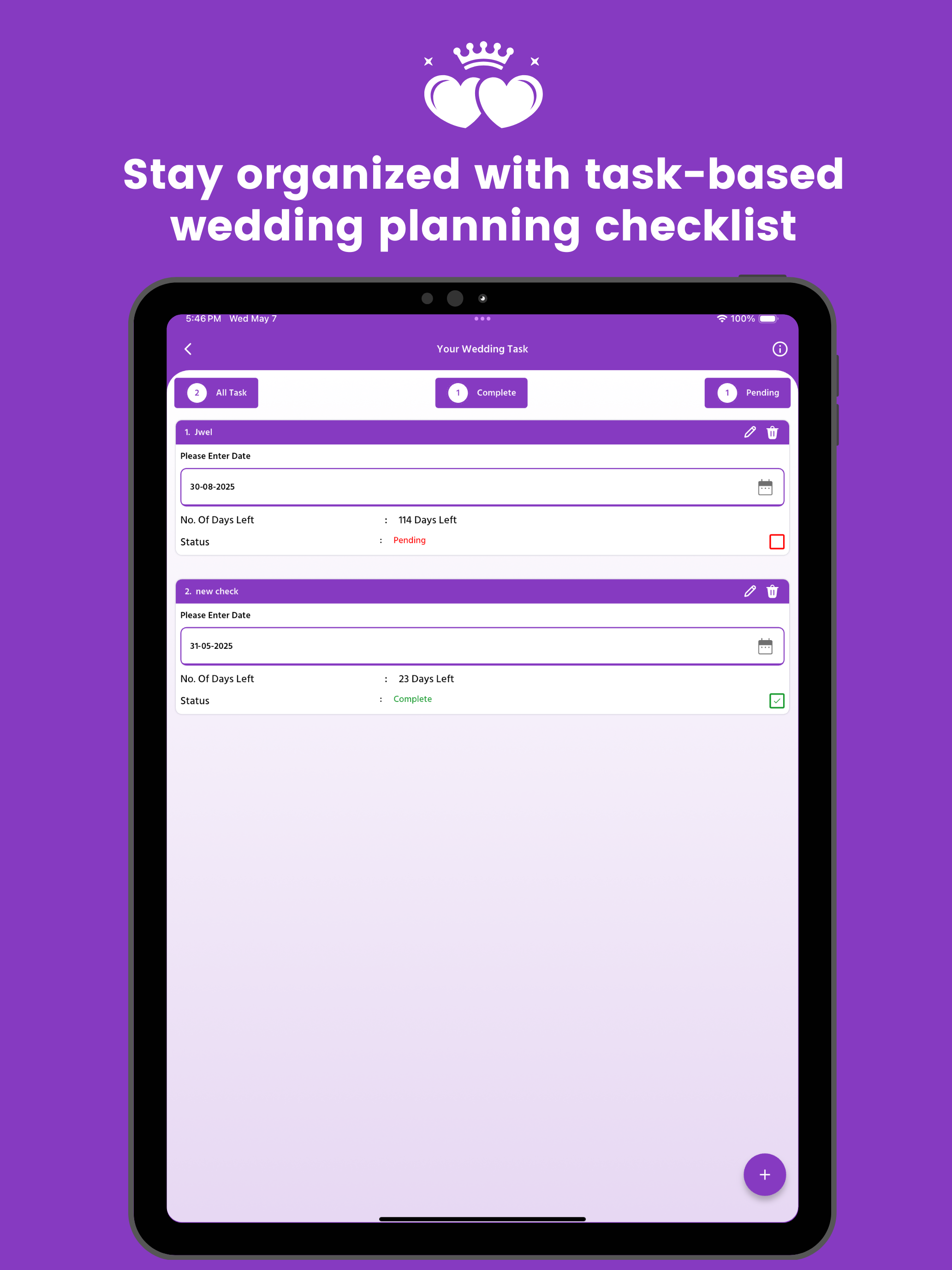 Plan a wedding