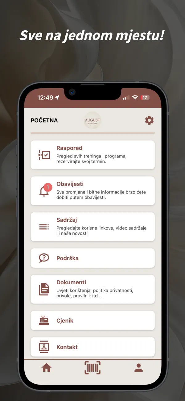 Screenshot #1 pour AUGUST pilates studio