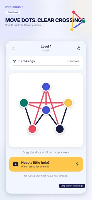 Rope Untangle: Knot Puzzle screenshot 1