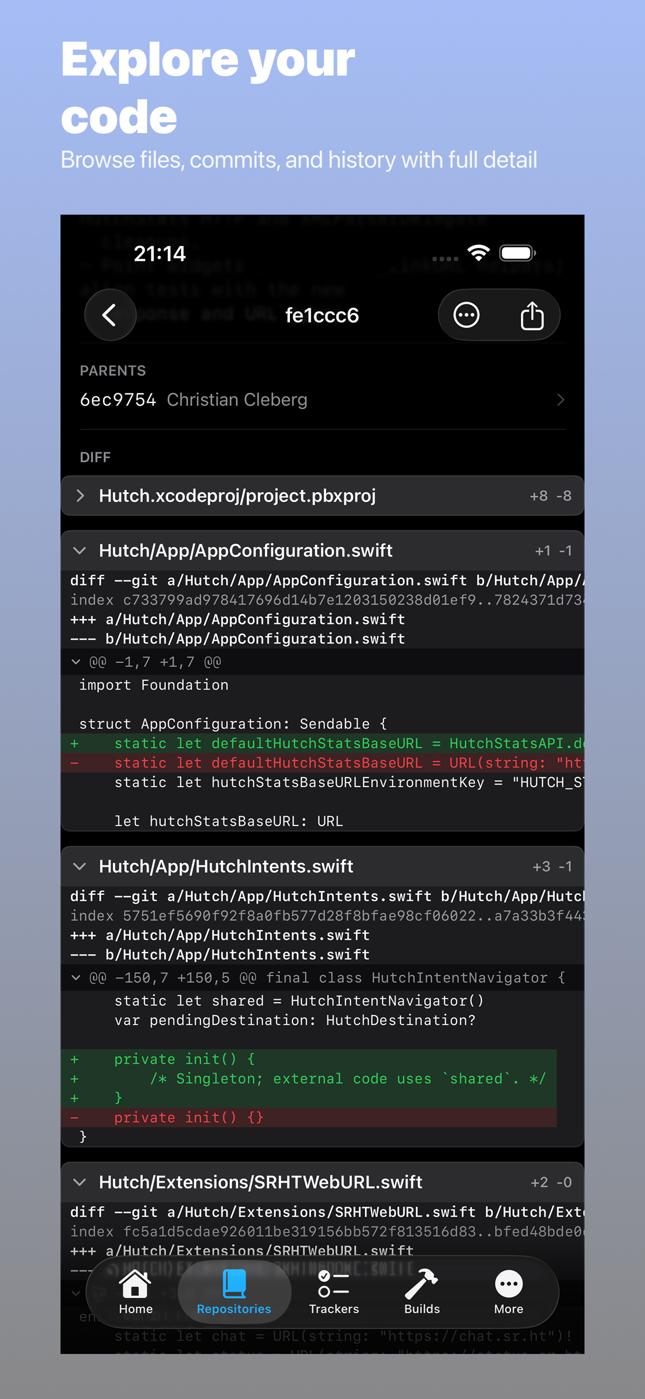 Hutch for Sourcehut