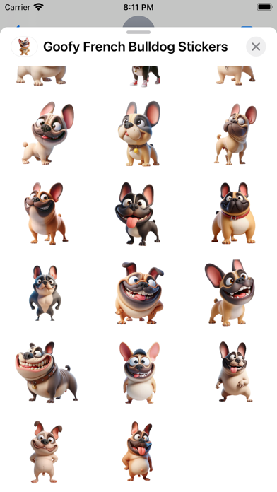 Screenshot #3 pour Goofy French Bulldog Stickers