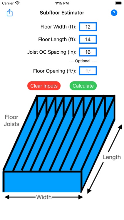 Subfloor Material Estimator