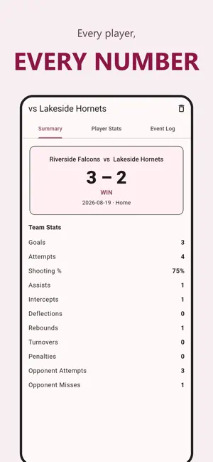 Netball Stats Tracker screenshot 4