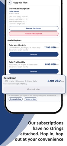 Cafa AI screenshot
