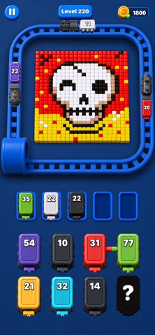 Train Pixel Color Match Puzzle iPhone screenshot