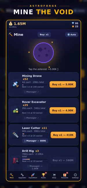 AstroForge: Idle Miner screenshot 1