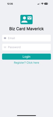 Biz Card Maverick iPhone screenshot