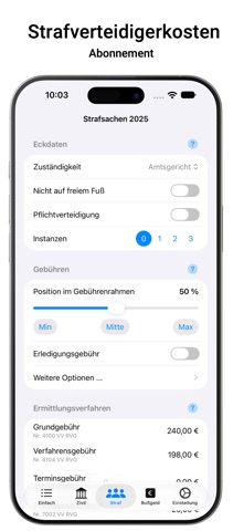Calc:ius - Anwaltskosten Screenshot 6 of 7