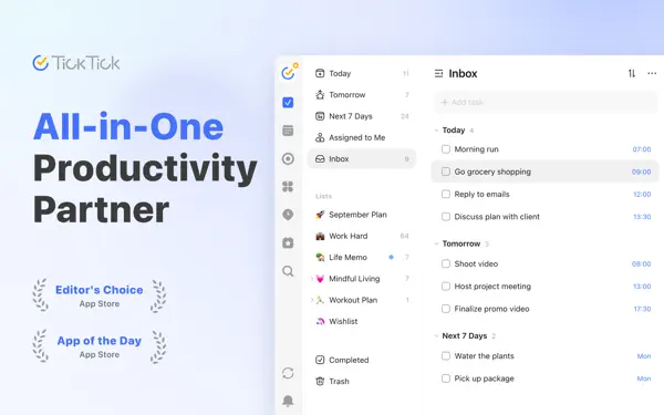 TickTick:To-Do List, Calendar, Screenshot 1