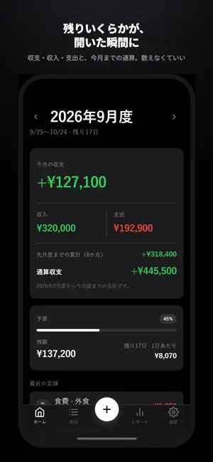 【シンプル家計簿】スマカケ screenshot 1