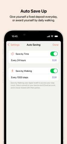 Piggy Bank - Save by Time iPhone screenshot