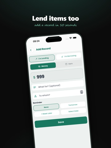IOUly - IOU Tracker iPad screenshot