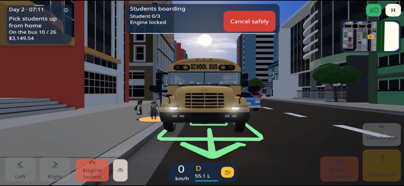 Screenshot 1 of School Bus Simulator Pro