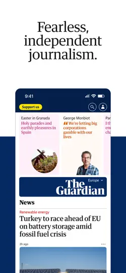 Capture d'écran de The Guardian - EU & World News sur iPhone 1