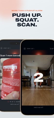 Pushup Alarm, Stop Snooze: PPS iPhone screenshot