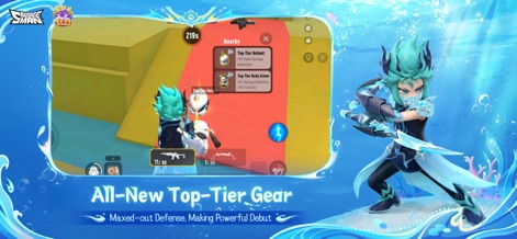 Sausage Man - Discover the 'all-new top-tier gear' such as helmets and body armor, complete with stat bonuses, empowering characters with dynamic, themed designs for maxed-out defense.