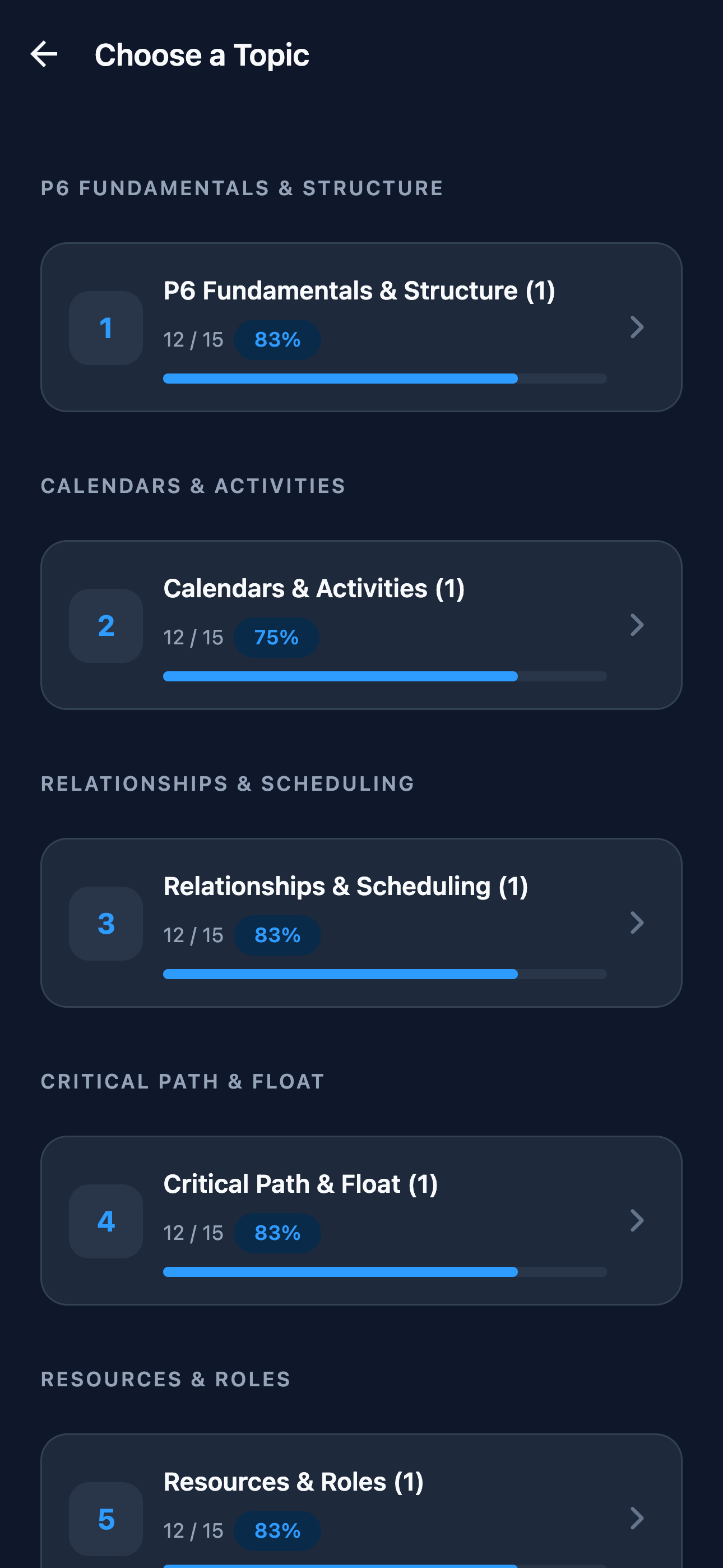 Primavera P6 PM Prep screenshot 2