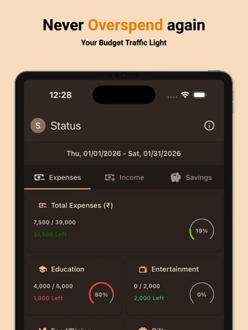 SaveWise iPad screenshot