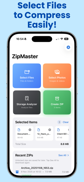 ZipMaster - Zip any Files! Screenshot 2 of 4