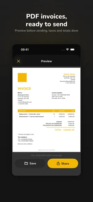 Bill iZi — PDF Invoices screenshot 1