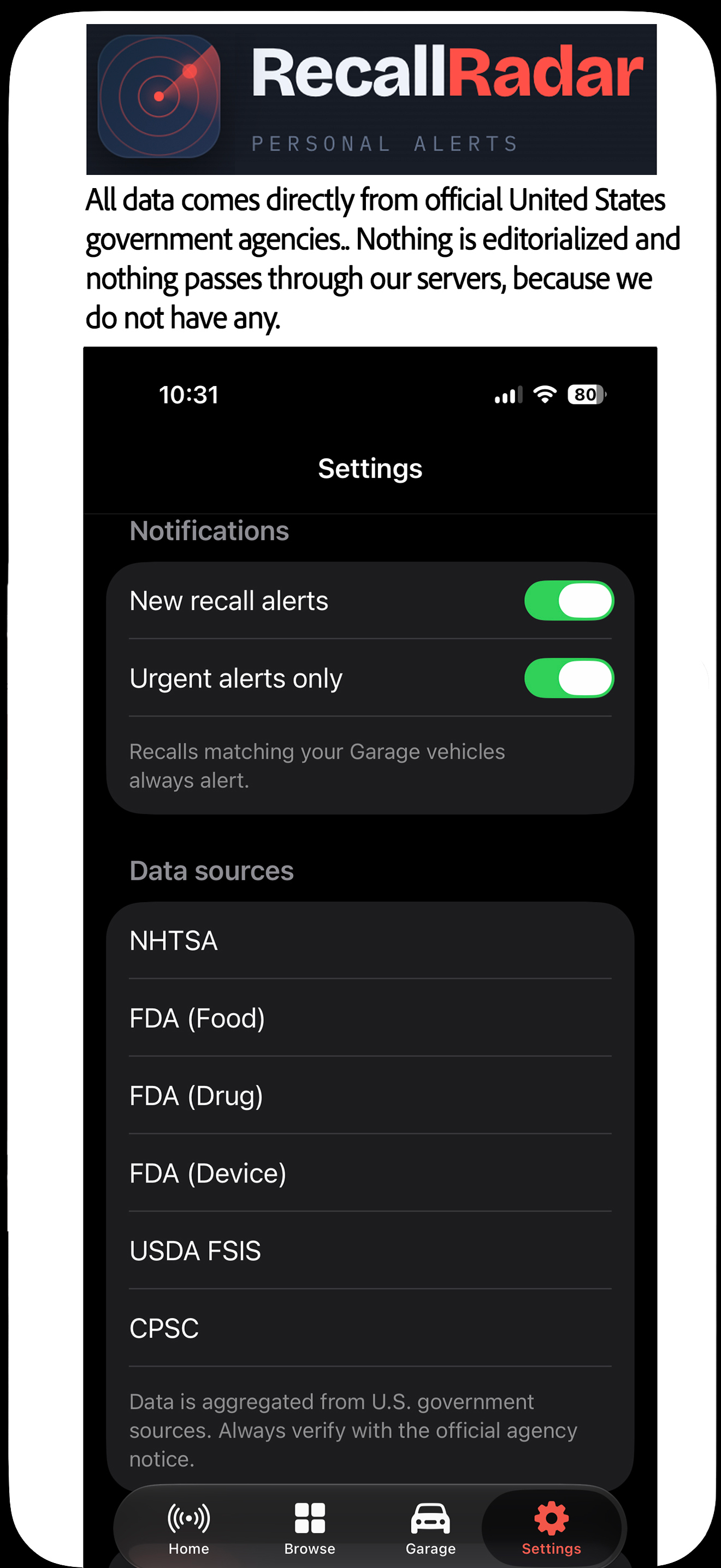 RecallRadar: Personal Alerts screenshot 8