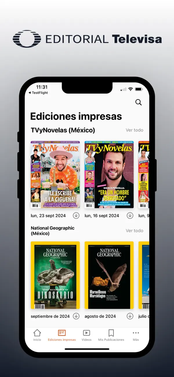 Screenshot #1 pour Editorial Televisa