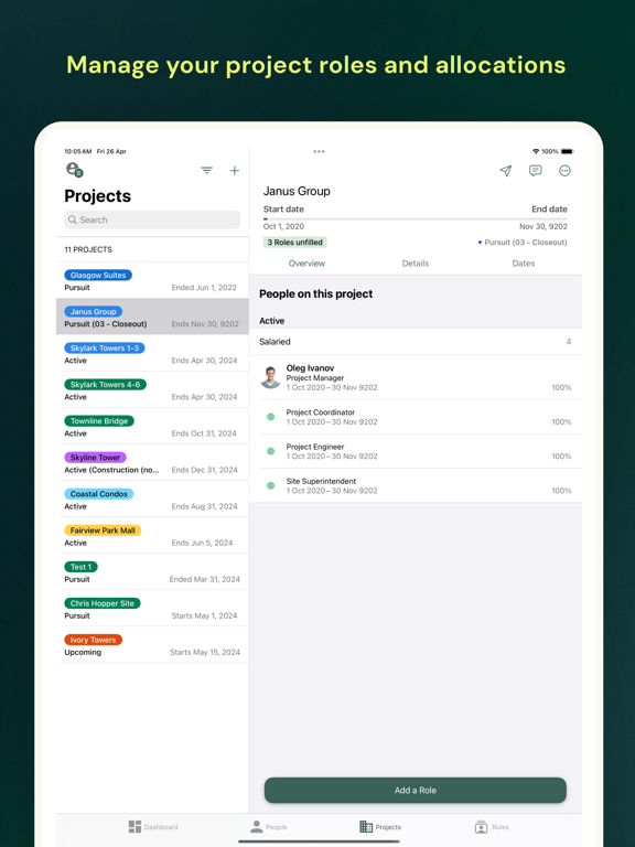 Bridgit Bench iPad screenshot 1 - Business app