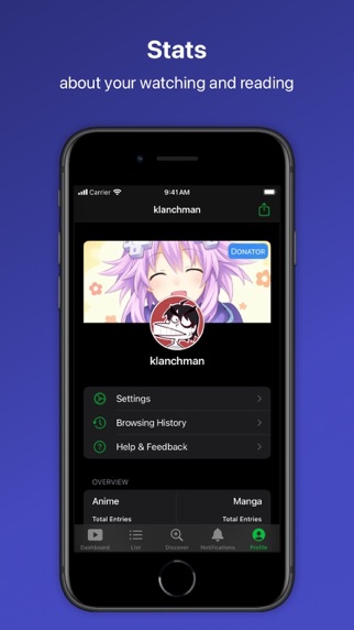 Ryuusei for AniList Screenshot