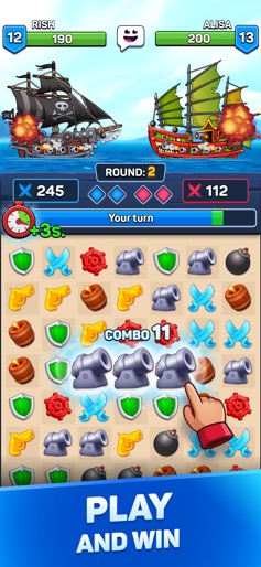 Pirates & Puzzles：Ship Battles screenshot