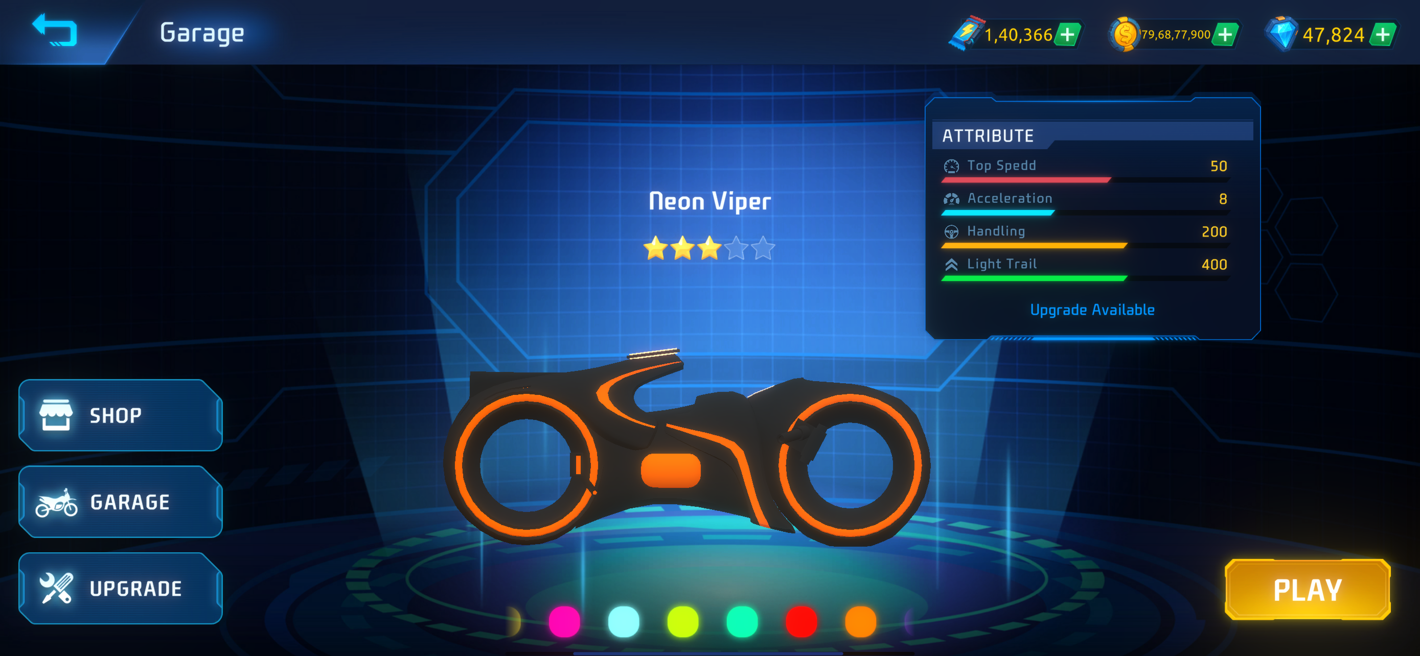 Neon Bike Battle