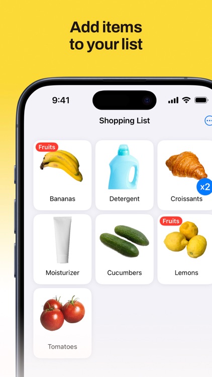 Potato: Shopping List