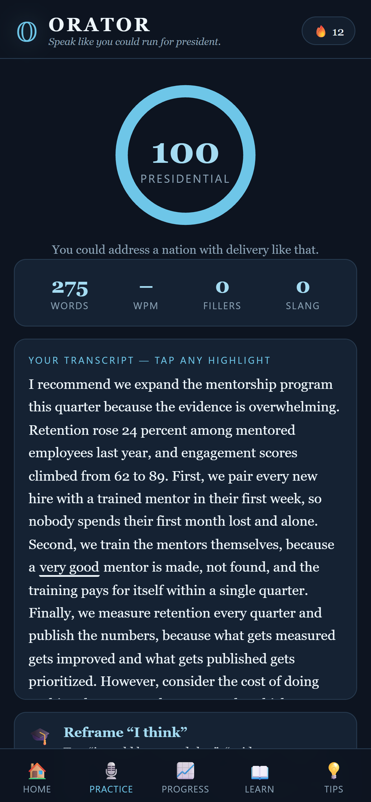 Orator: Speech Coach screenshot 4