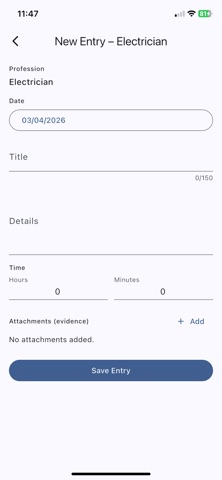 CPD Progress Tracker screenshot