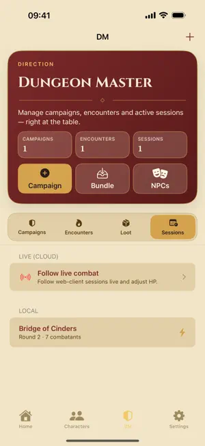 5e Character Sheet & DM Tools screenshot 2