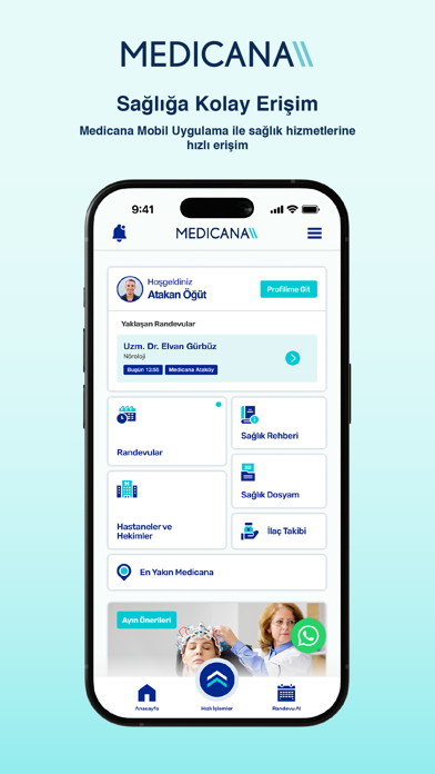 Medicana Mobil Uygulaması Screenshot