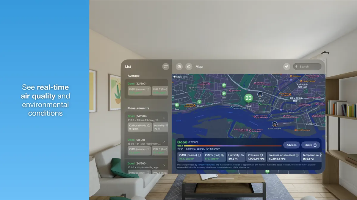 Breathe - Air Quality Monitor screenshot 1