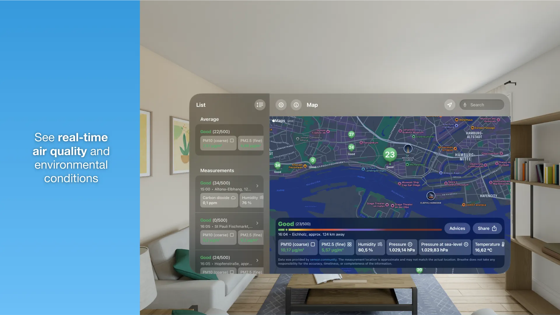 Breathe - Air Quality Monitor screenshot 1