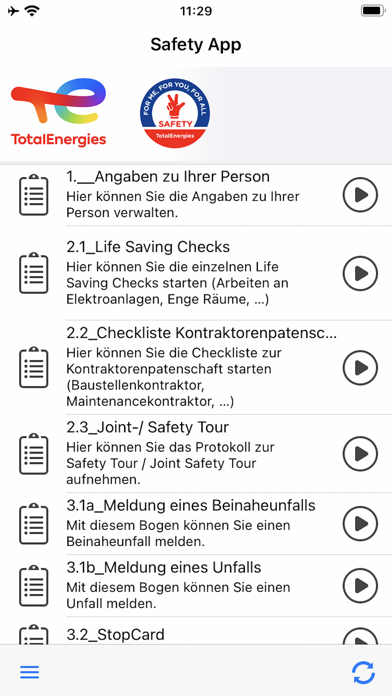 TotalEnergies Safety App Screenshot