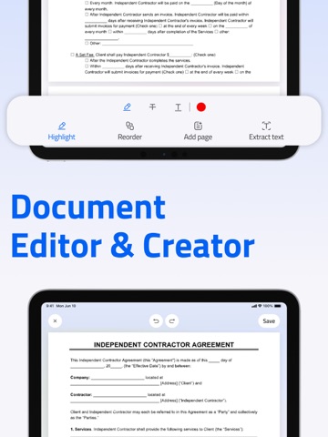 PDF Editor-Converter & Viewer iPad screenshot