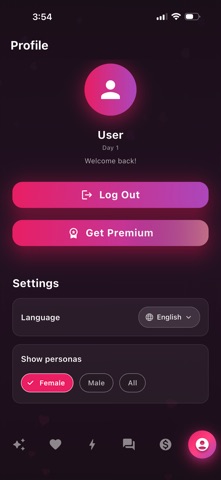 IntimateAI - Girlfriend & More iPhone screenshot