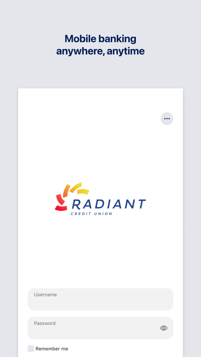 Radiant Credit Union Screenshot