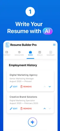 Resume Builder Pro with AI: Screenshot 1 von 3